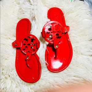 Tory Burch poppy orange sandals